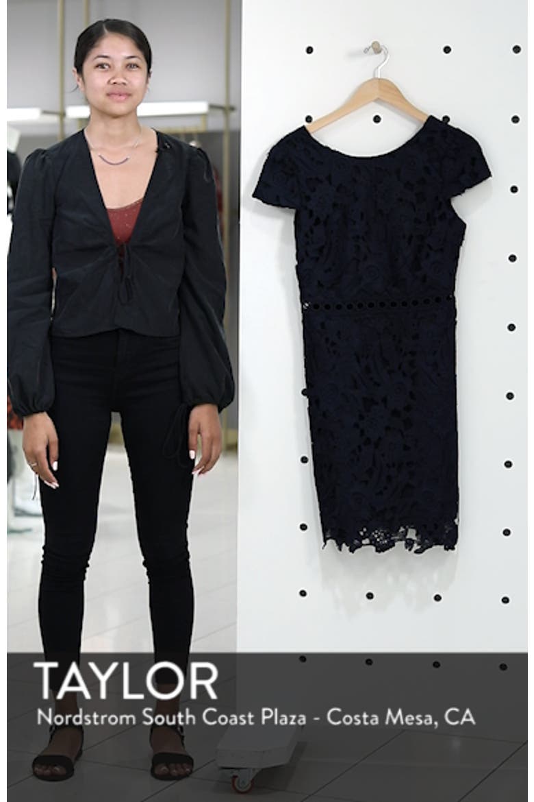 Cap Sleeve Lace Sheath Dress video