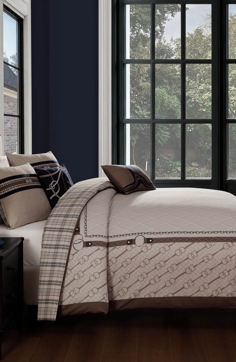 Bebejan Equestrian 5-Piece Comforter Set, Alternate, color, Brown