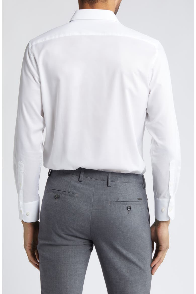 Luxe Slim Fit Solid Dress Shirt, Alternate, color, WHITE