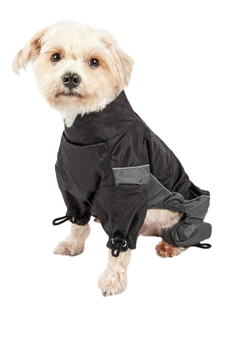 Quantum-Ice Full-Bodied Adjustable and 3M Reflective Dog Jacket w/ Blackshark Technology - XLarge, Alternate, color, BLACK GREY