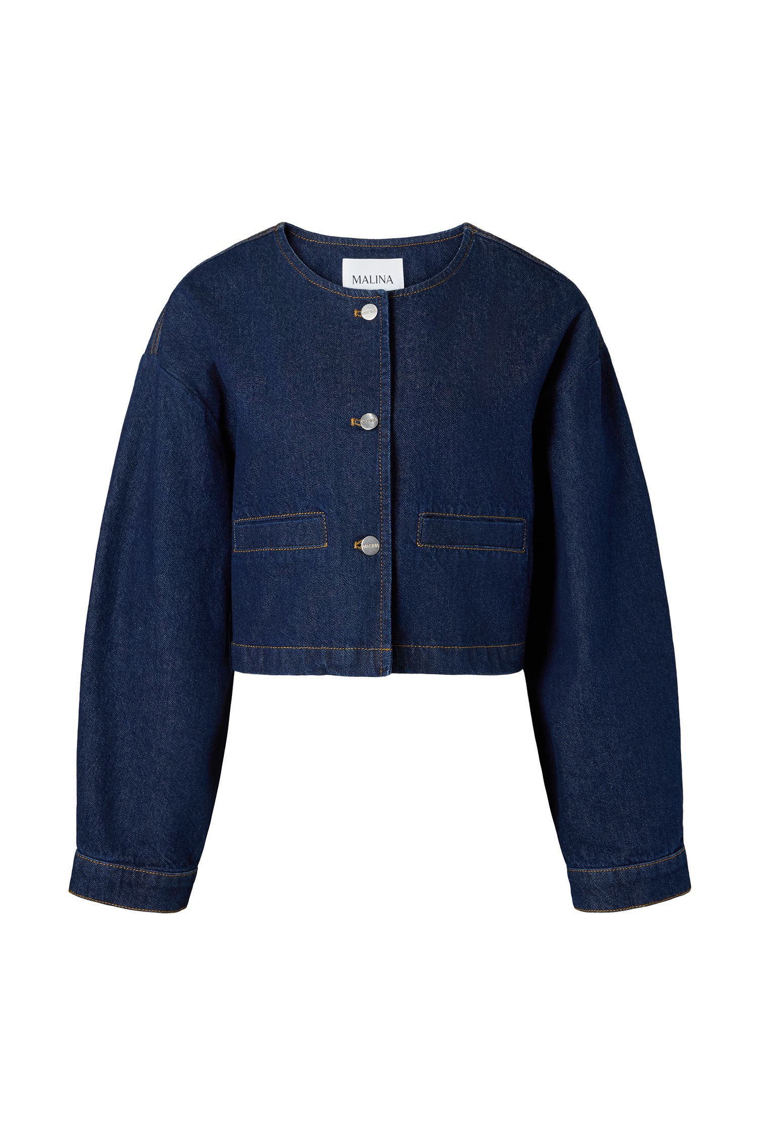 Elowen Cropped Long Sleeve Denim Jacket - image 2