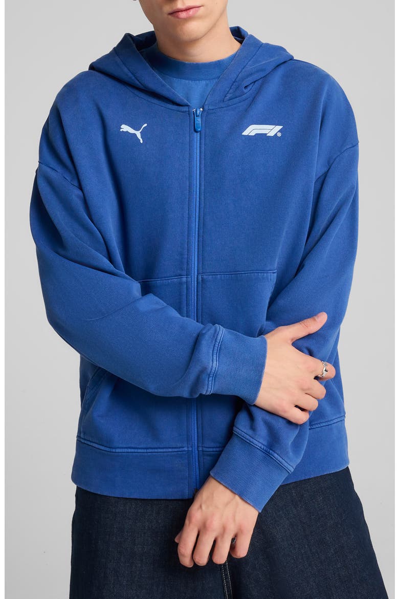 x F1 Graphic Full Zip Hoodie, Main, color, VIVID BLUE