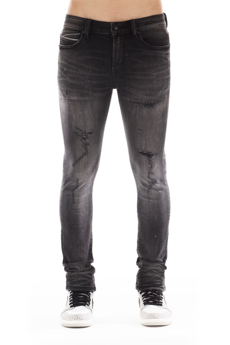 Punk Distressed Super Skinny Jeans, Main, color, ASHER