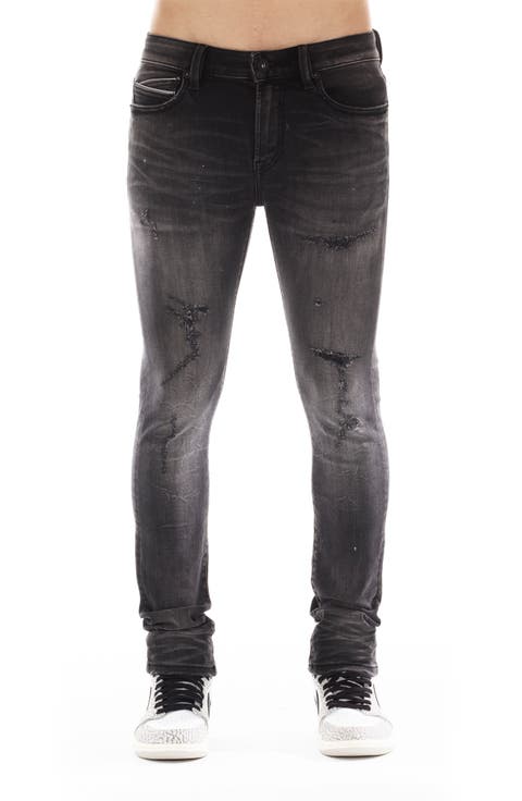 Punk Distressed Super Skinny Jeans (Asher)