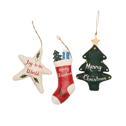 Clap Saddle Holiday Ornament Assortment of 3