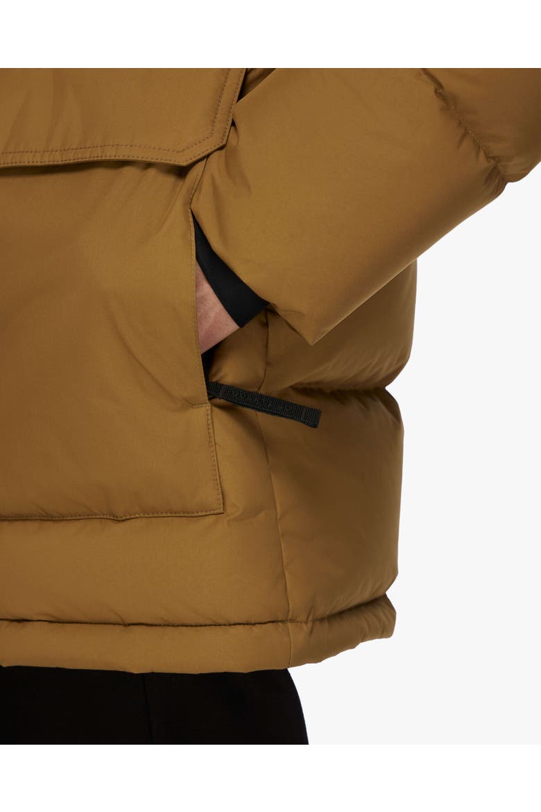ALEXANDER | Hooded Recycled Down Winter Jacket, Alternate, color, Camel