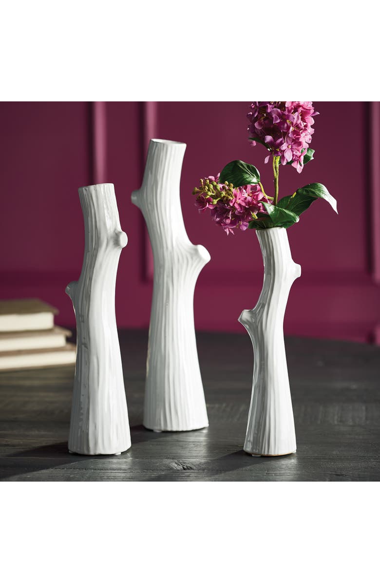 Napa Home & Garden Woodland Tall Vases Set of 3, Alternate, color, White