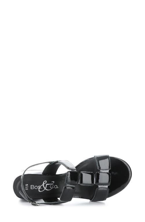Bos. & Co. Glow Slingback Sandal In Black Patent/black Patent