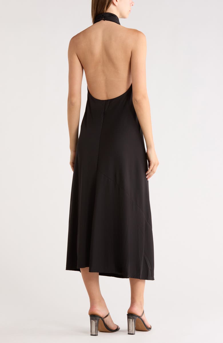 AREA STARS Jersey Halter Dress, Alternate, color, Black