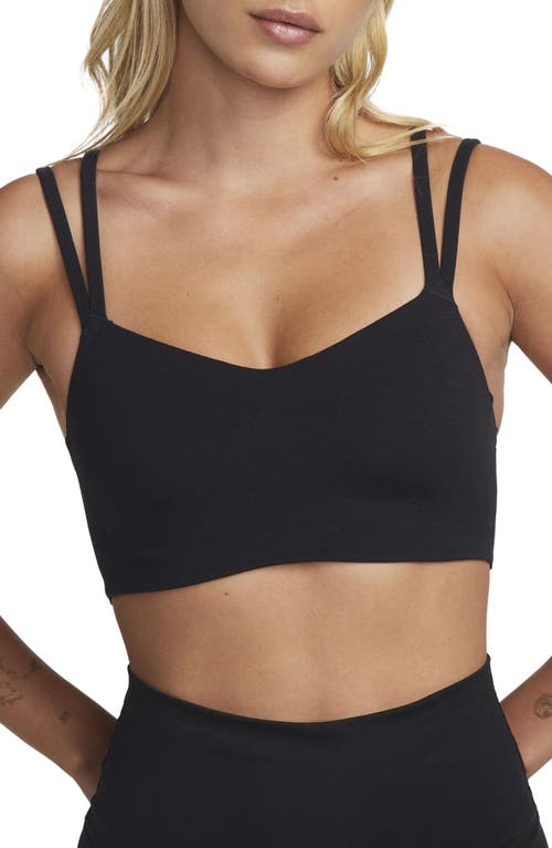 Nike Alate Trace Dri-fit Strappy Light Support Sports Bra In Black In Multi