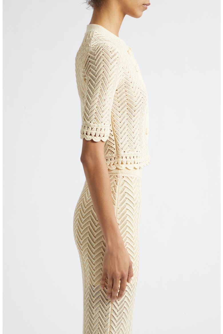 Simon Short Sleeve Cardigan, Alternate, color, BUTTER