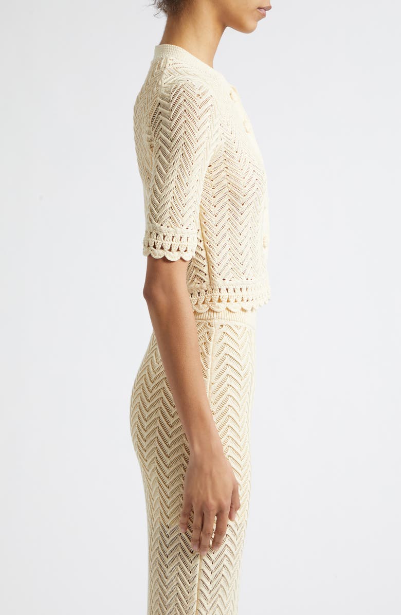 A.L.C. Simon Short Sleeve Cardigan, Alternate, color, Butter