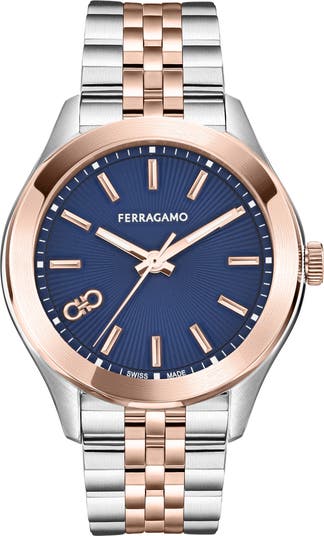 腕時計その他 Ferragamo Gancino Bracelet Watch With Two-Tone Case Salvatore Ferragamo Women's Gancini Twisted Analog Two Tone