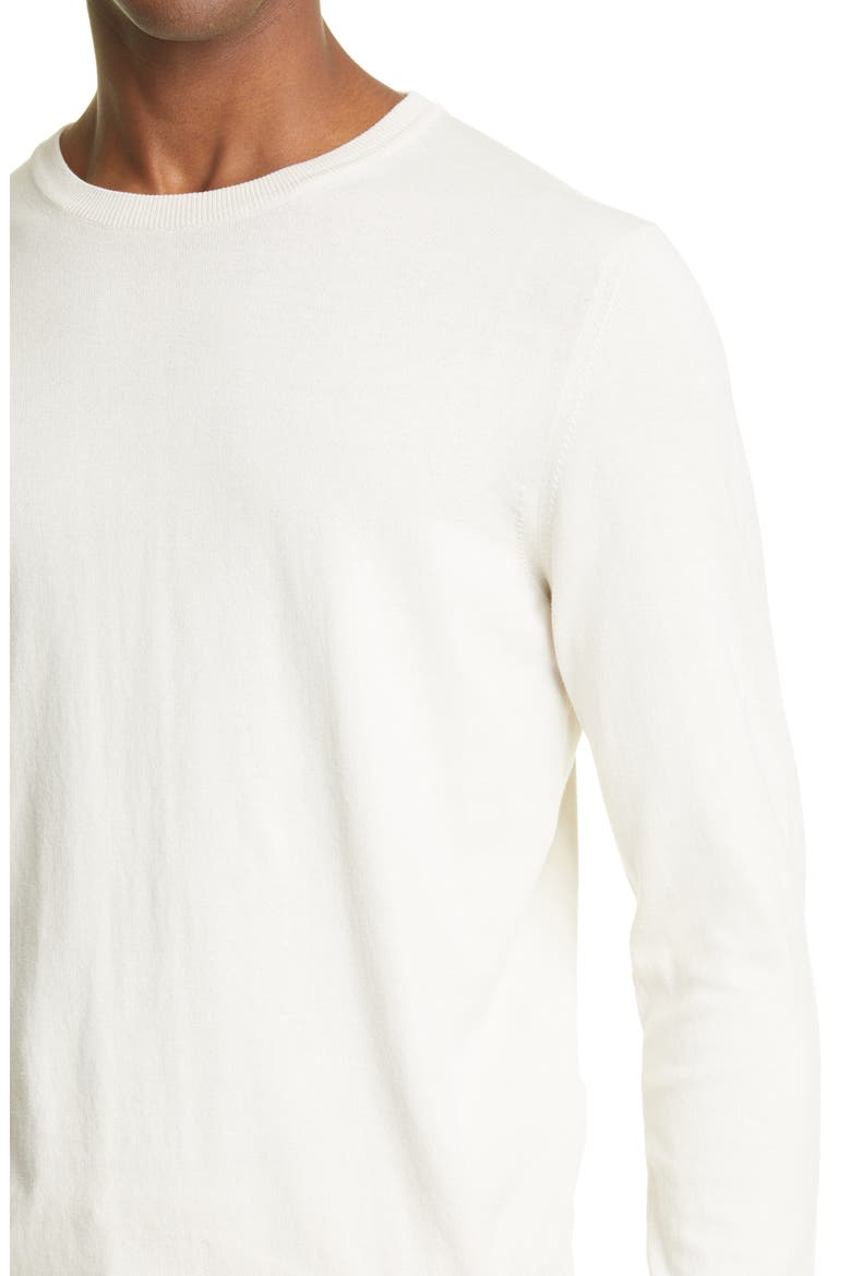 Cotton Crewneck Pullover, Alternate, color, CREAM