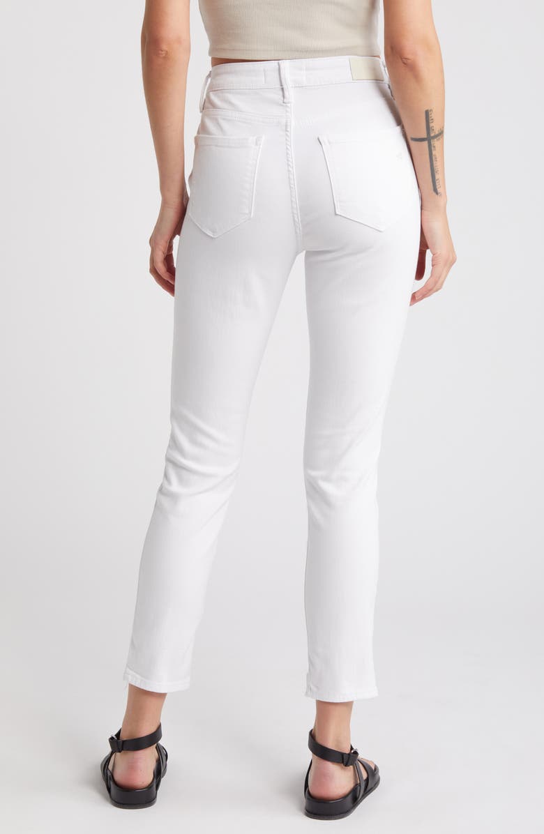 HIDDEN JEANS Exposed Button High Waist Fray Hem Skinny Jeans, Alternate, color, 