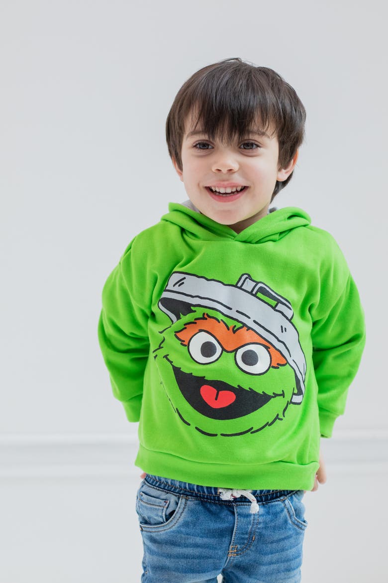 Fleece Pullover Hoodie, Alternate, color, Oscar Green