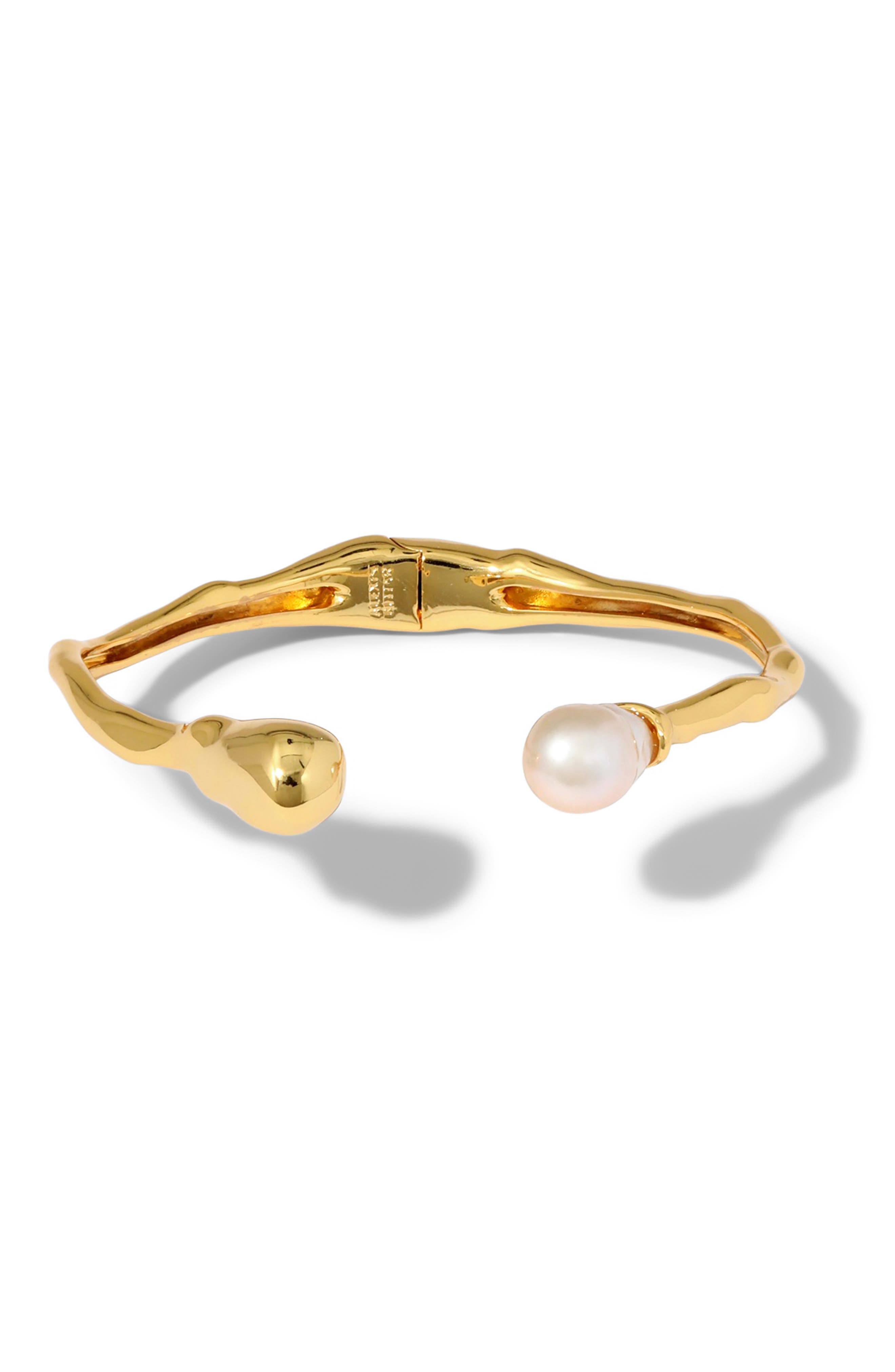 Alexis Bittar Perla Cuff Bracelet in Stones 