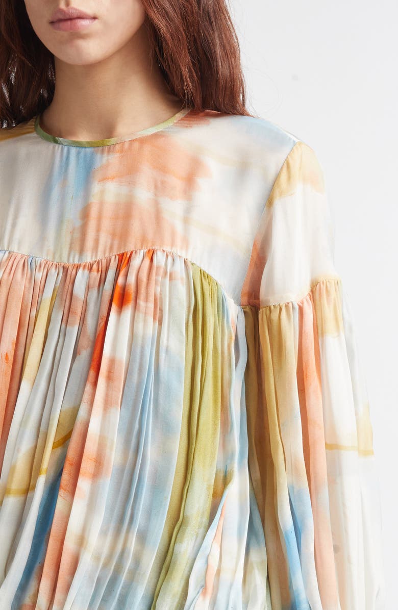 Ulla Johnson Pearl Abstract Print Silk Top, Alternate, color, Western Dream