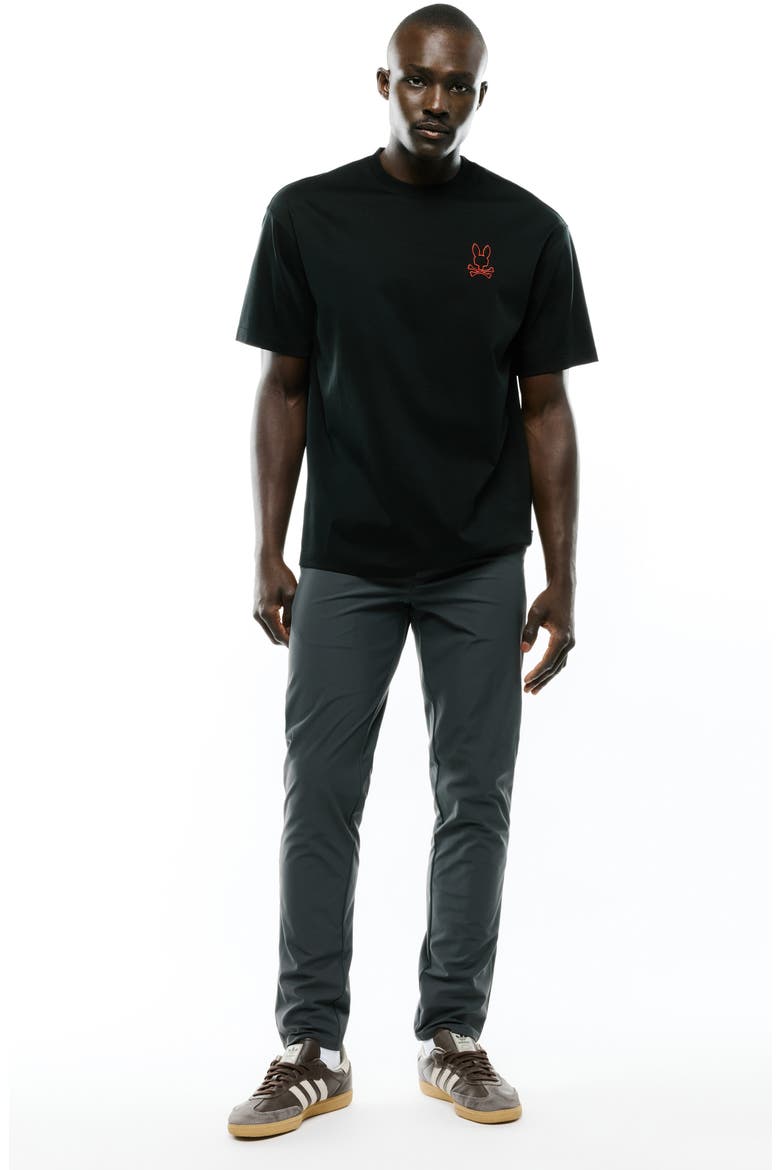 Rune Relaxed Back Graphic Pima Cotton T-Shirt, Alternate, color, BLACK