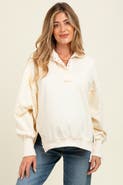 PinkBlush Snap Button Pullover Henley Sweatshirt