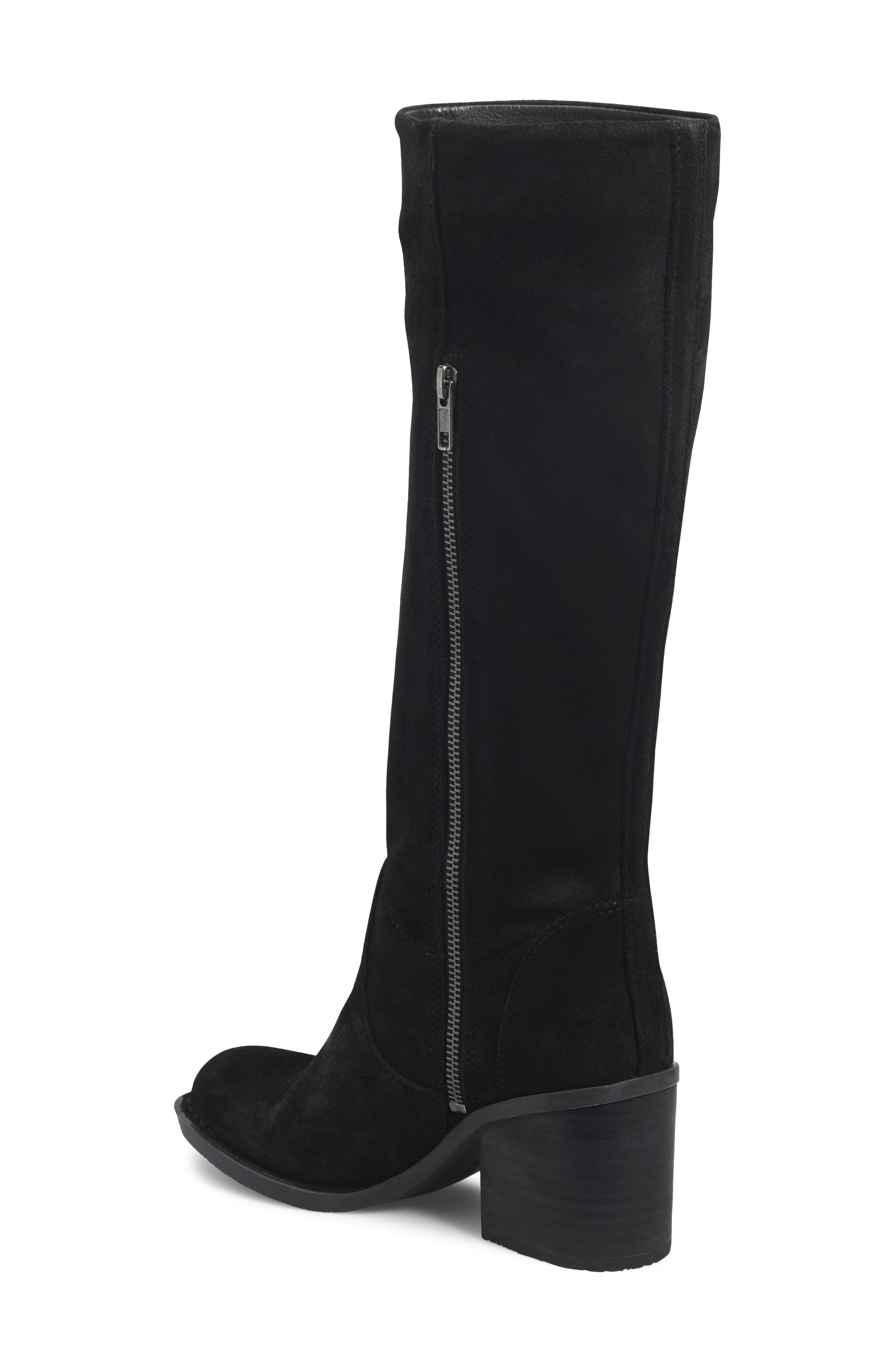 Børn Thea Knee High Boot, Alternate, color, Black Suede