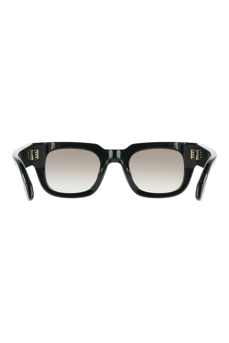 49mm Small Rectangle Sunglasses, Alternate, color, BLACK