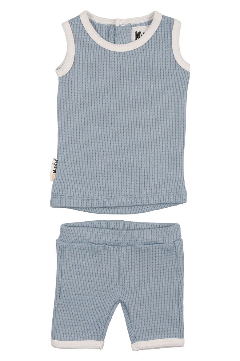 Kids' Waffle Tank & Shorts Set, Main, color, POWDER BLUE