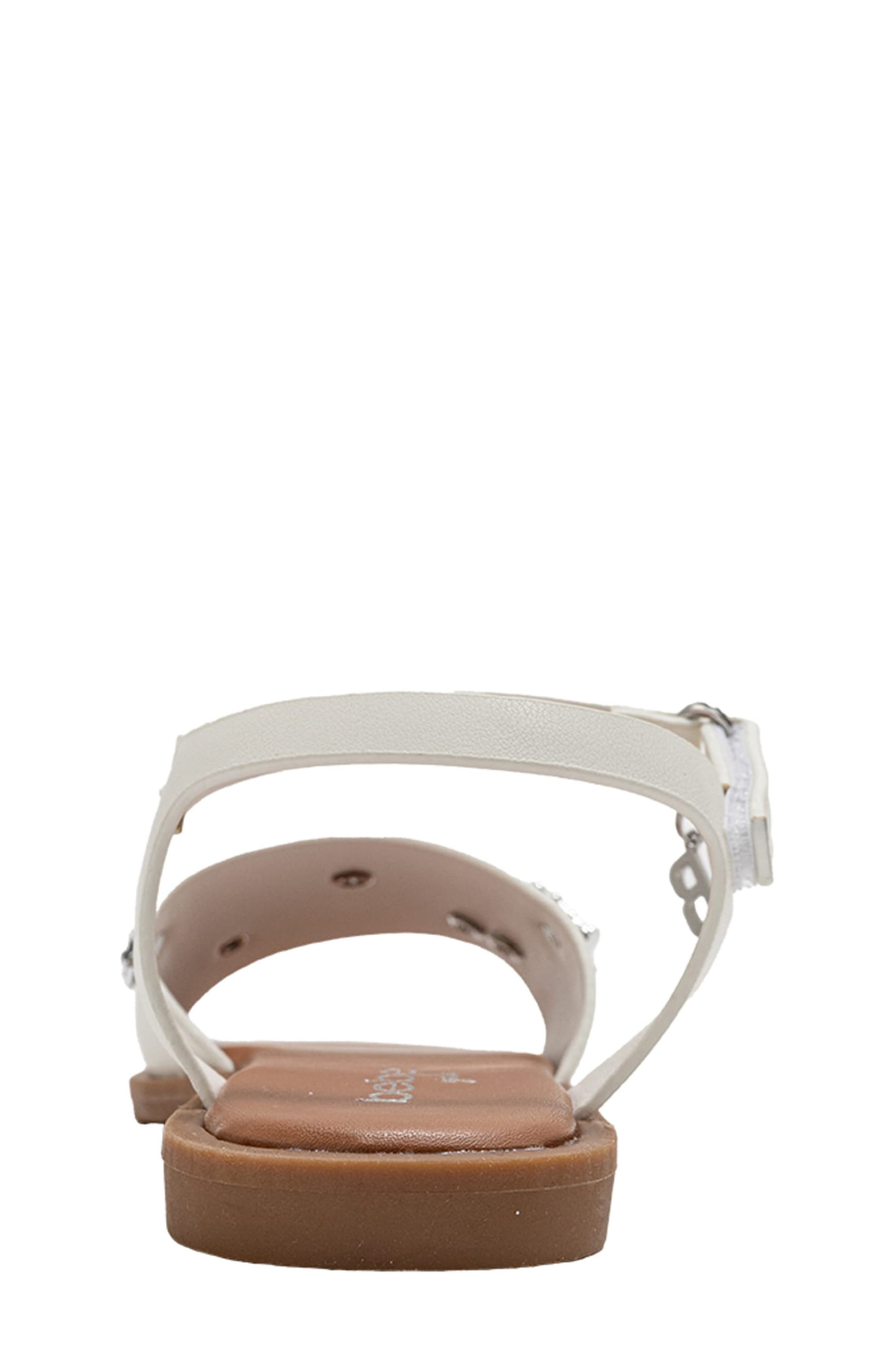 bebe Kids' Clement Sandal, Alternate, color, White