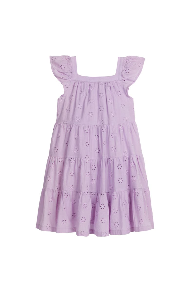 Little English Kids' Wilder Dress, Main, color, Lavender Eyelet