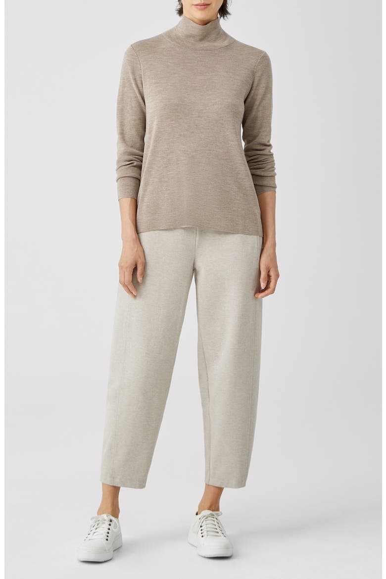 Scrunch Neck Merino Wool Top, Alternate, color, BARLY