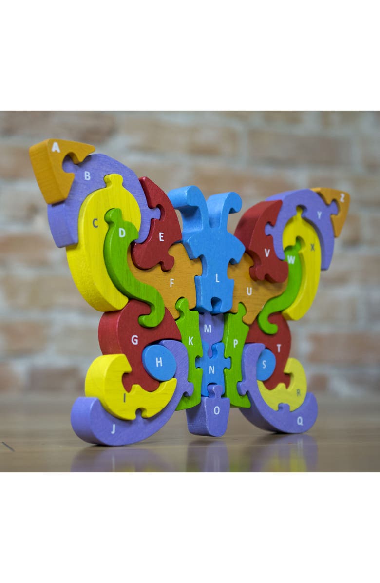 BeginAgain Toys Butterfly A to Z Puzzle, Alternate, color,