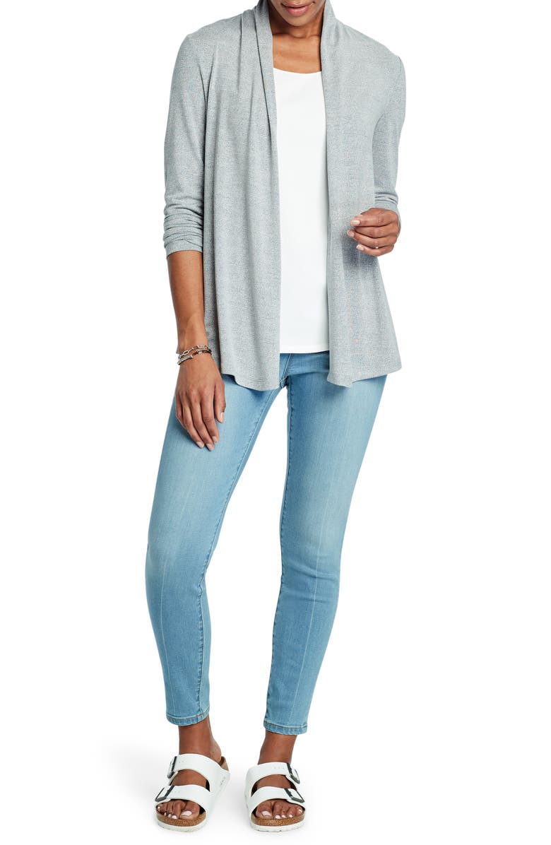 NIC+ZOE Eaze Marl Open Cardigan, Alternate, color, 
