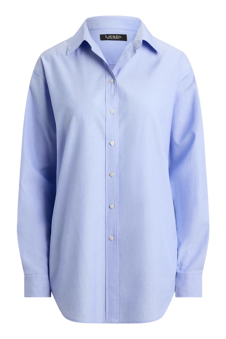 Long Sleeve Cotton Shirt, Alternate, color, BLUE