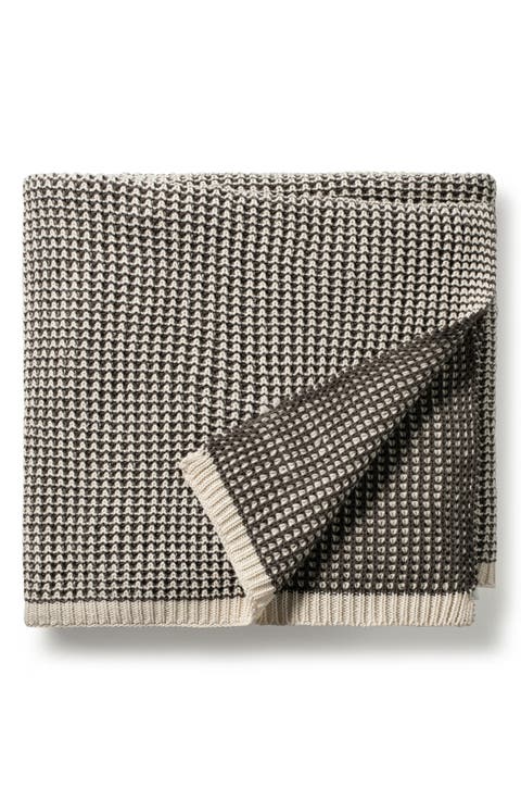 Rattle Knit Throw Blanket