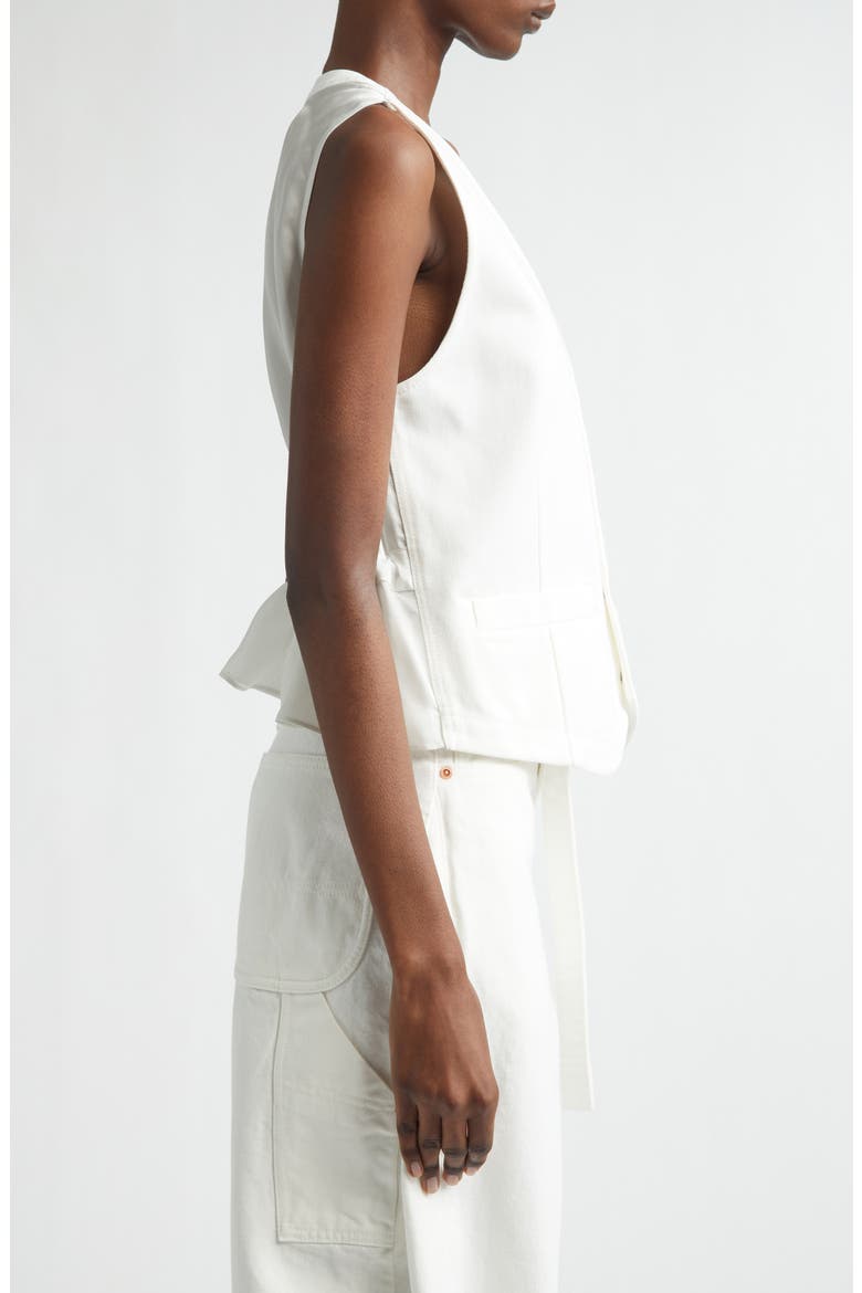 Denim Vest, Alternate, color, OFF WHITE