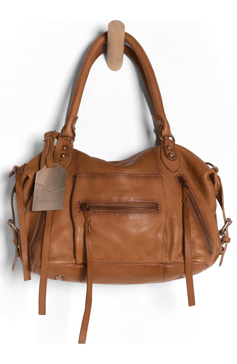 Free People We The Free Baby Emerson Leather Tote, Main, color, Saddle