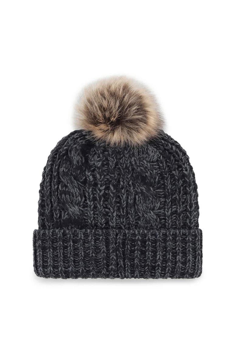 Women's '47 Black Boston Bruins Meeko Cuffed Knit Hat, Alternate, color, Black