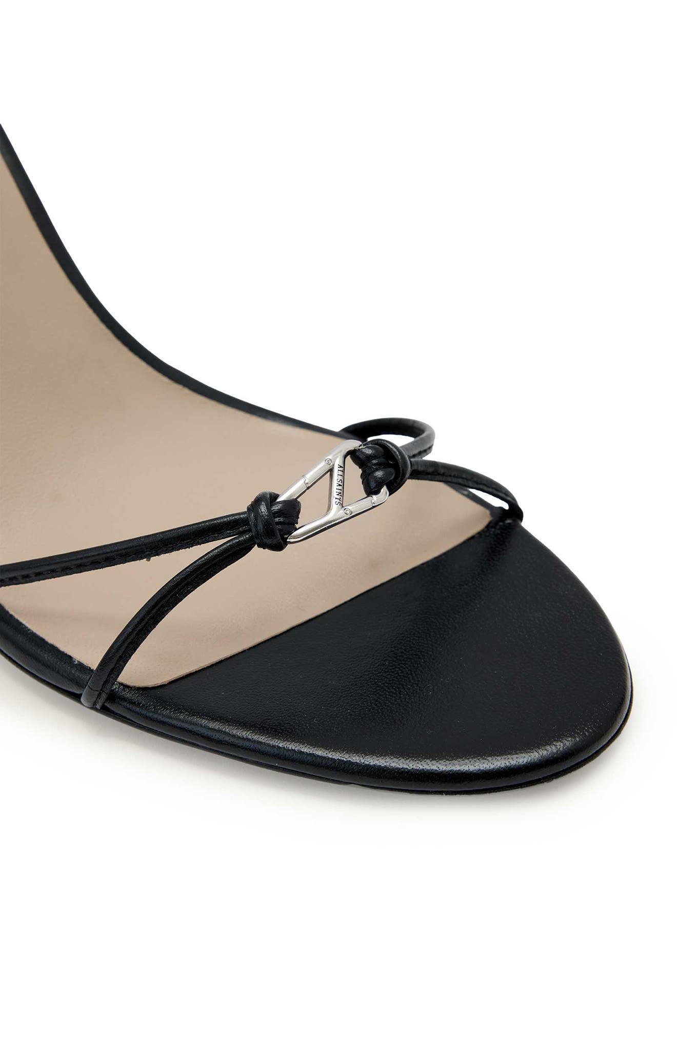 AllSaints Ali Ankle Wrap Sandal, Alternate, color, Black