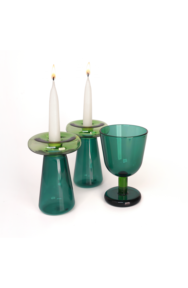 Tchotchke Shabbat Set, Main, color, Emerald + Grass