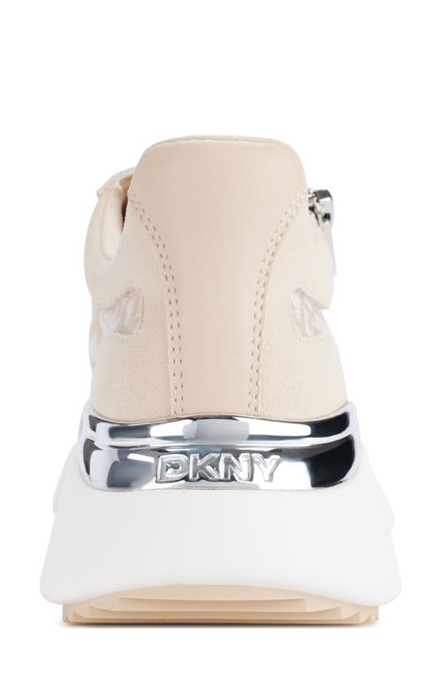 Shop Dkny Zacata Platform Wedge Sneaker In Hemp