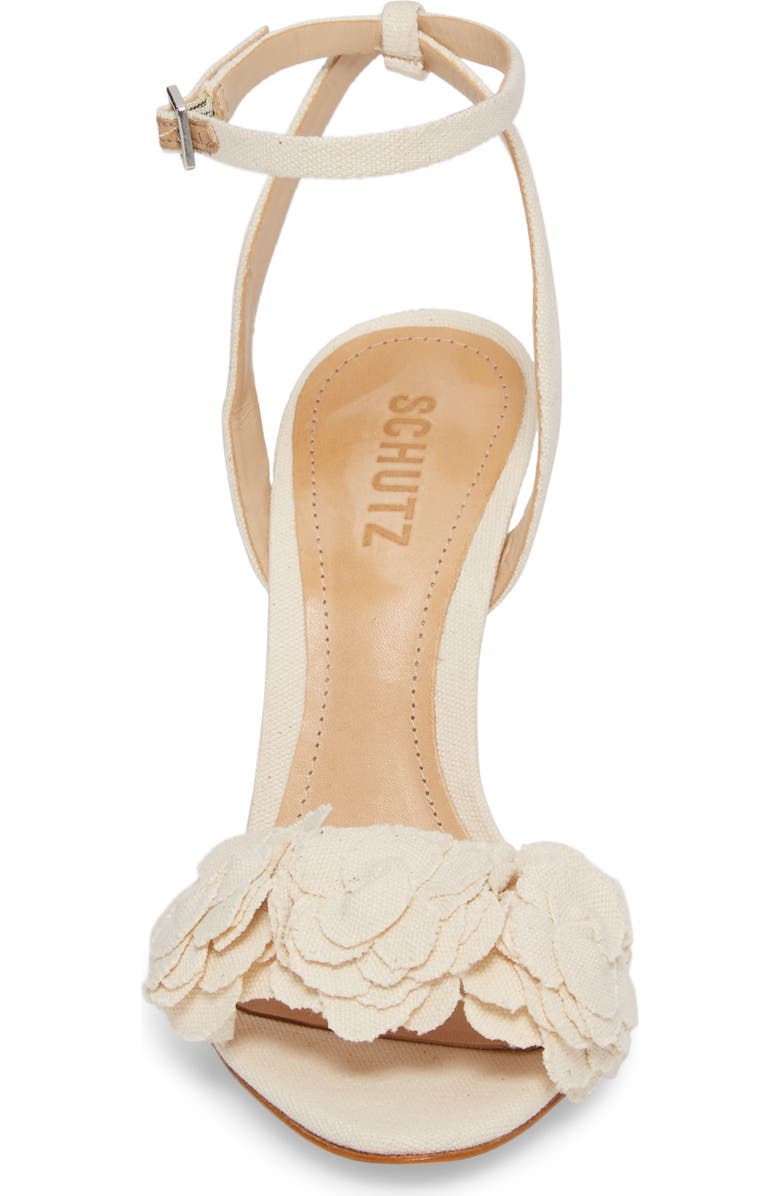 Schutz Aida Flower Appliqué Sandal, Alternate, color,
