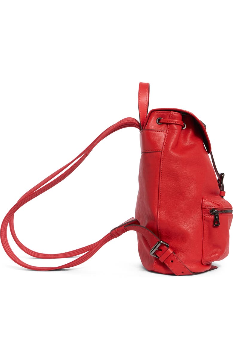 Longchamp LC3D Small Leather Backpack, Alternate, color, Vermilion
