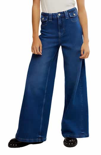 Free People Kellee High Waist Wide Leg Palazzo Jeans