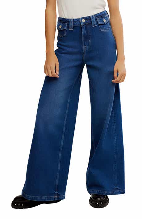 Free People Kellee High Waist Wide Leg Palazzo Jeans