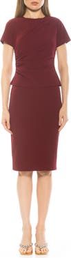 Alexia Admor Robin Jewel Neck Midi Dress