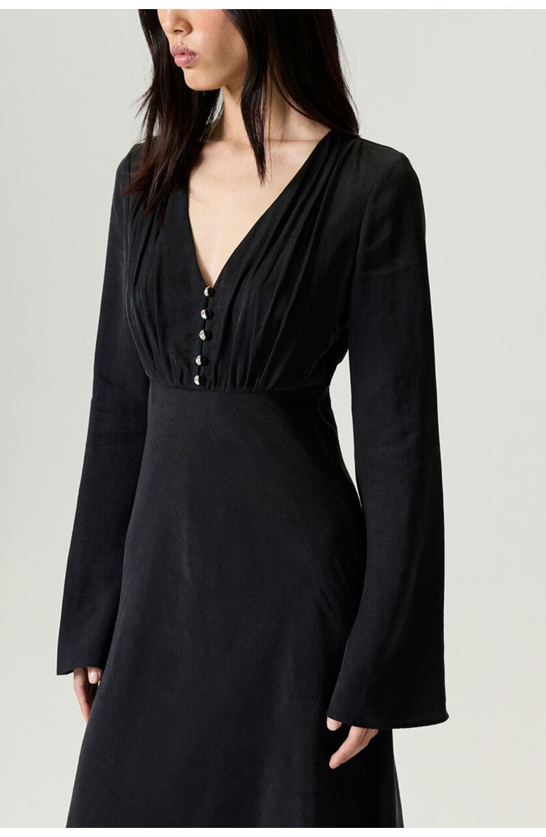 Nocturne Crystal Button Detailed Maxi Dress, Alternate, color, 