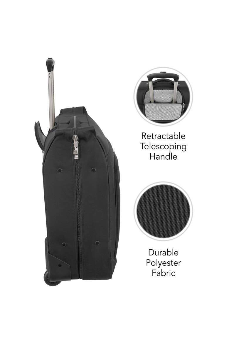 Tufton 45" Deluxe Wheeled Garment Bag, Alternate, color, Black