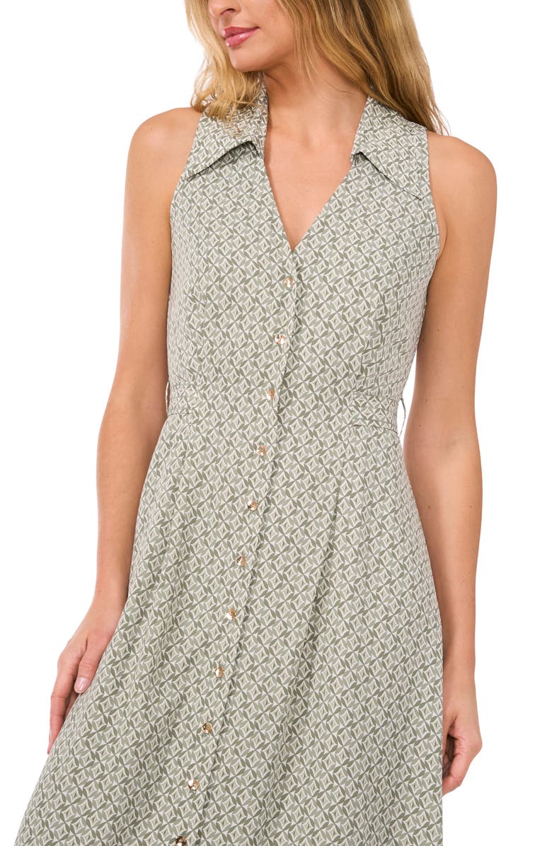 CeCe Print Sleeveless Midi Shirtdress, Alternate, color,