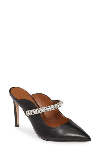 Kurt Geiger Rhinestone-embellished Pumps In Black Leather