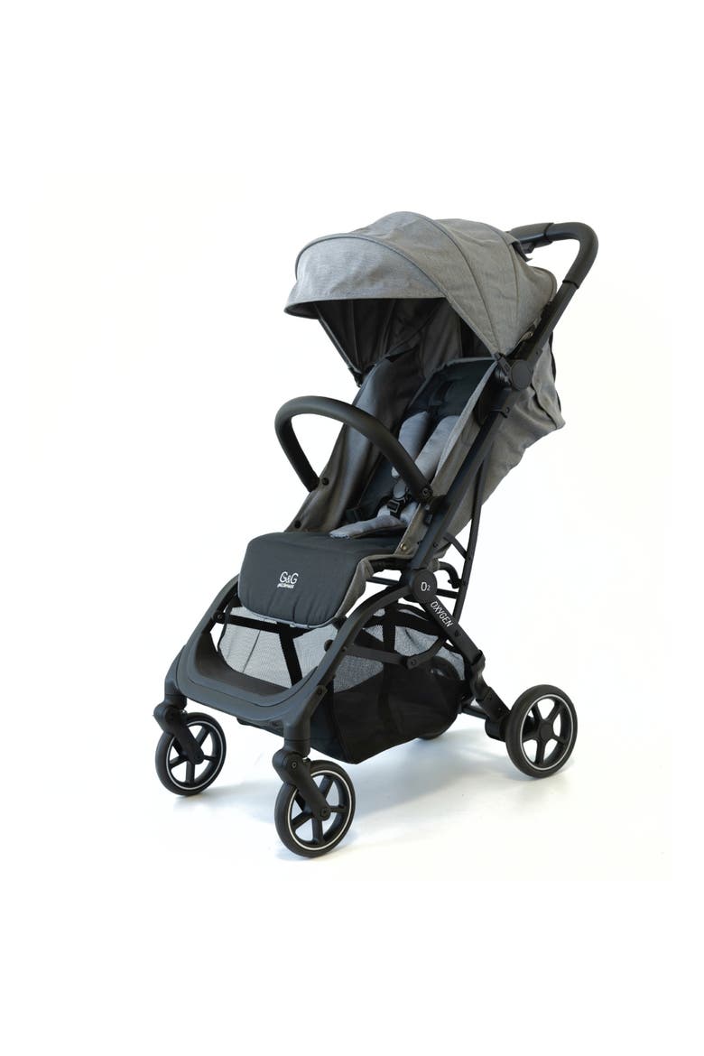 Oxygen v2 Lightweight Stroller, Compact, One-Hand Fold Travel Stroller for Newborn to Toddler, Main, color, Platinum